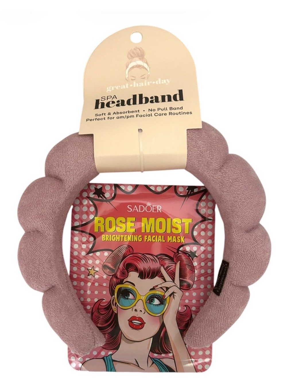 Great Hair Day Pick 1 Plush Spa Headband & Sadoer Face Mask - Picture 13 of 17